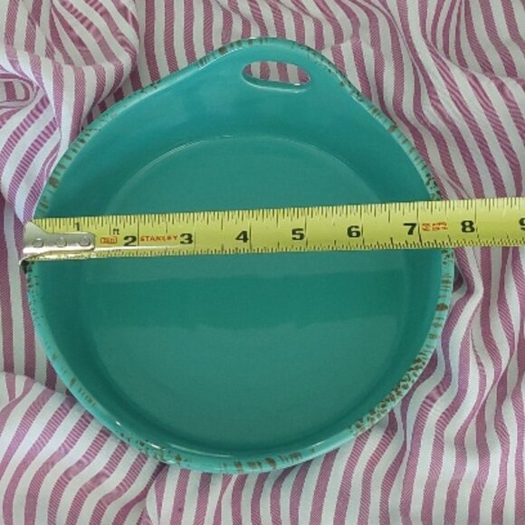 Blue Jean Chef Aaron Sanchez Green Distressed Ceramic Serving Bowl - Picture 6 of 7